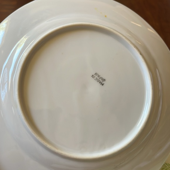 VTG set of 2 lusterware porcelain Japan plates pagoda birds scene - Picture 6 of 10